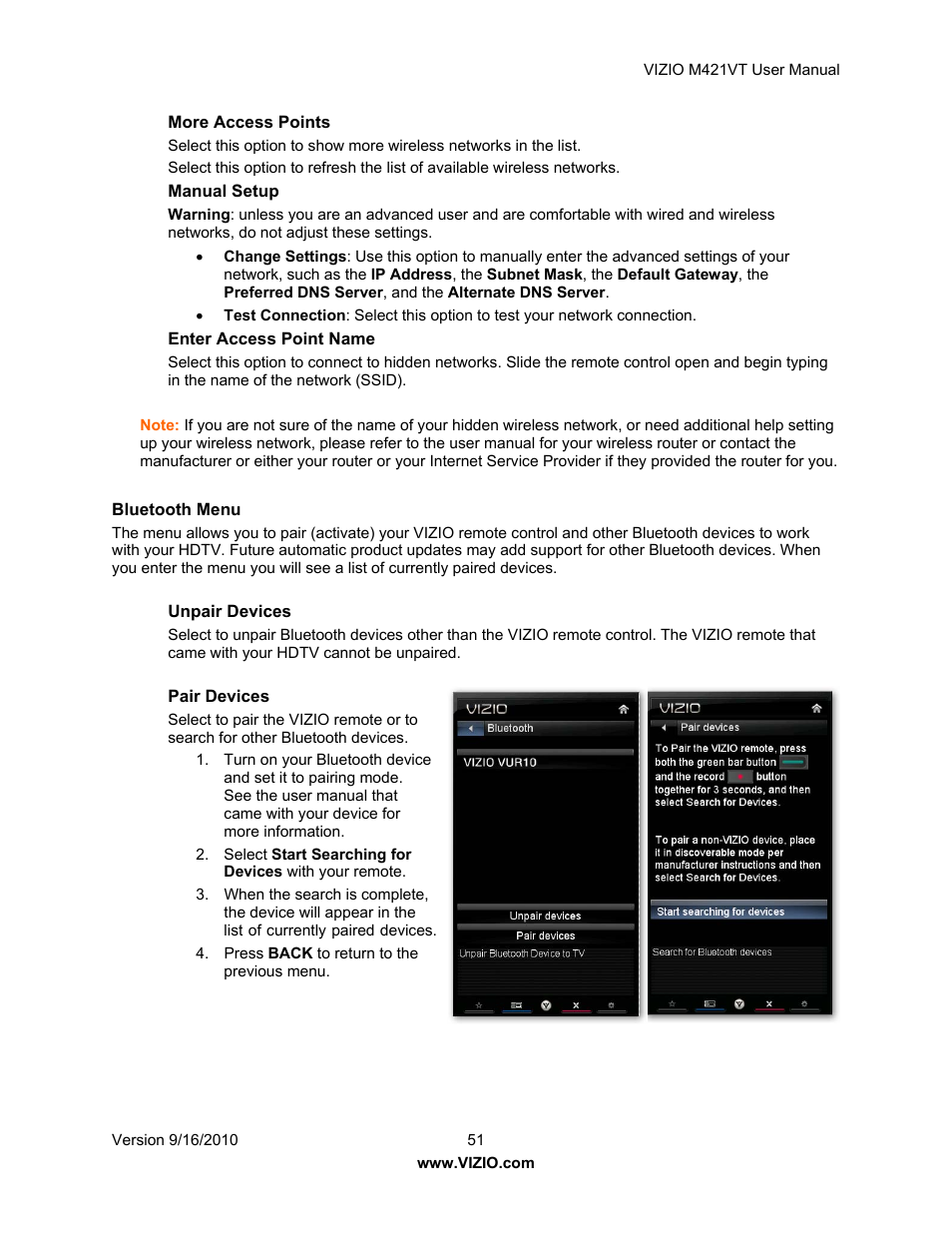 Vizio M421VT User Manual | Page 51 / 65