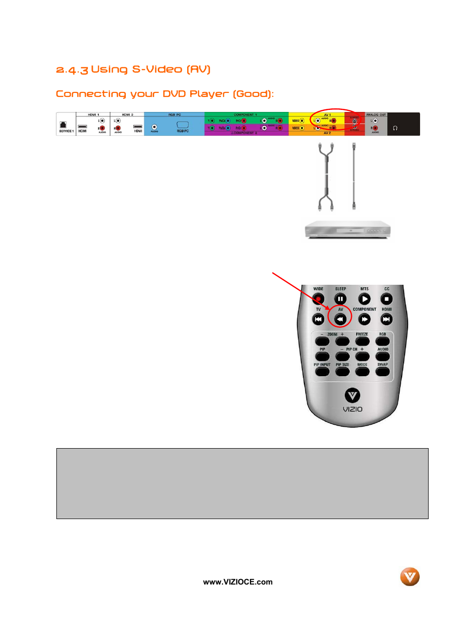 3 using s-video (av) | Vizio VP50HDTV User Manual | Page 23 / 73