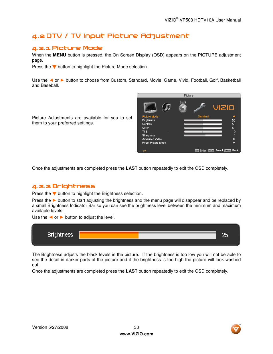 Vizio VP503 User Manual | Page 38 / 80