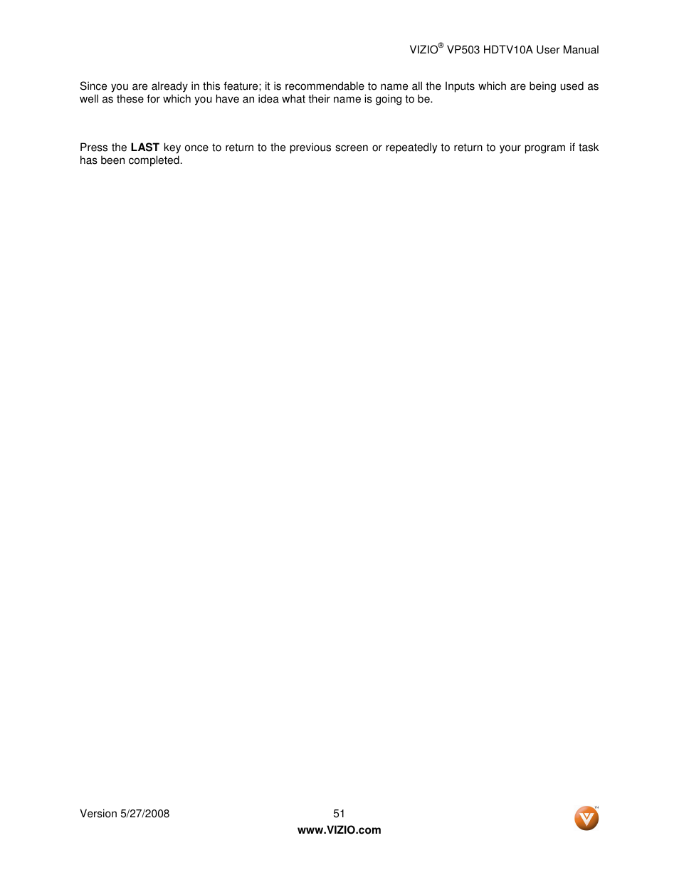 Vizio VP503 User Manual | Page 51 / 80