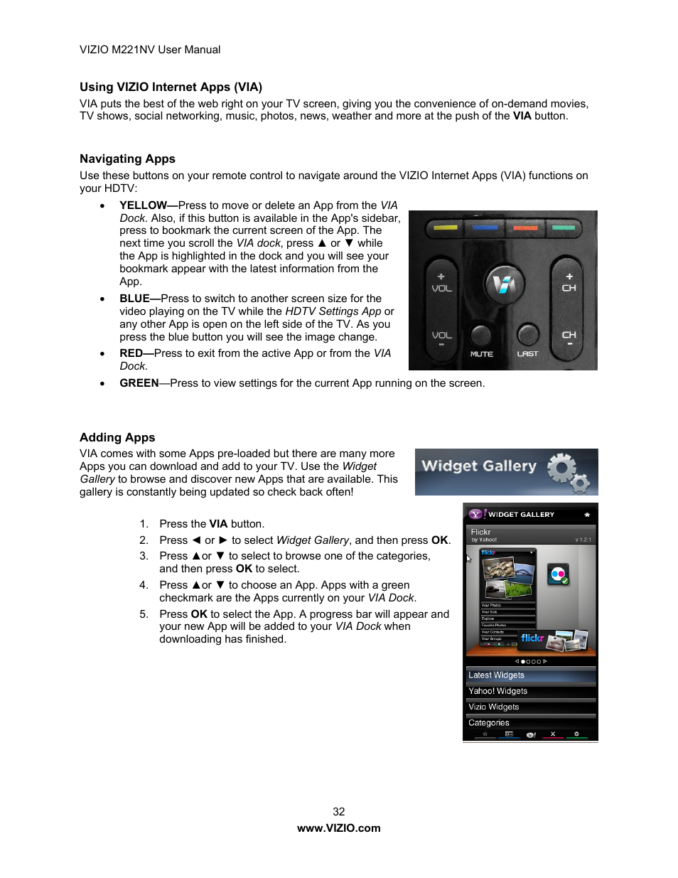 Vizio M221NV User Manual | Page 32 / 60