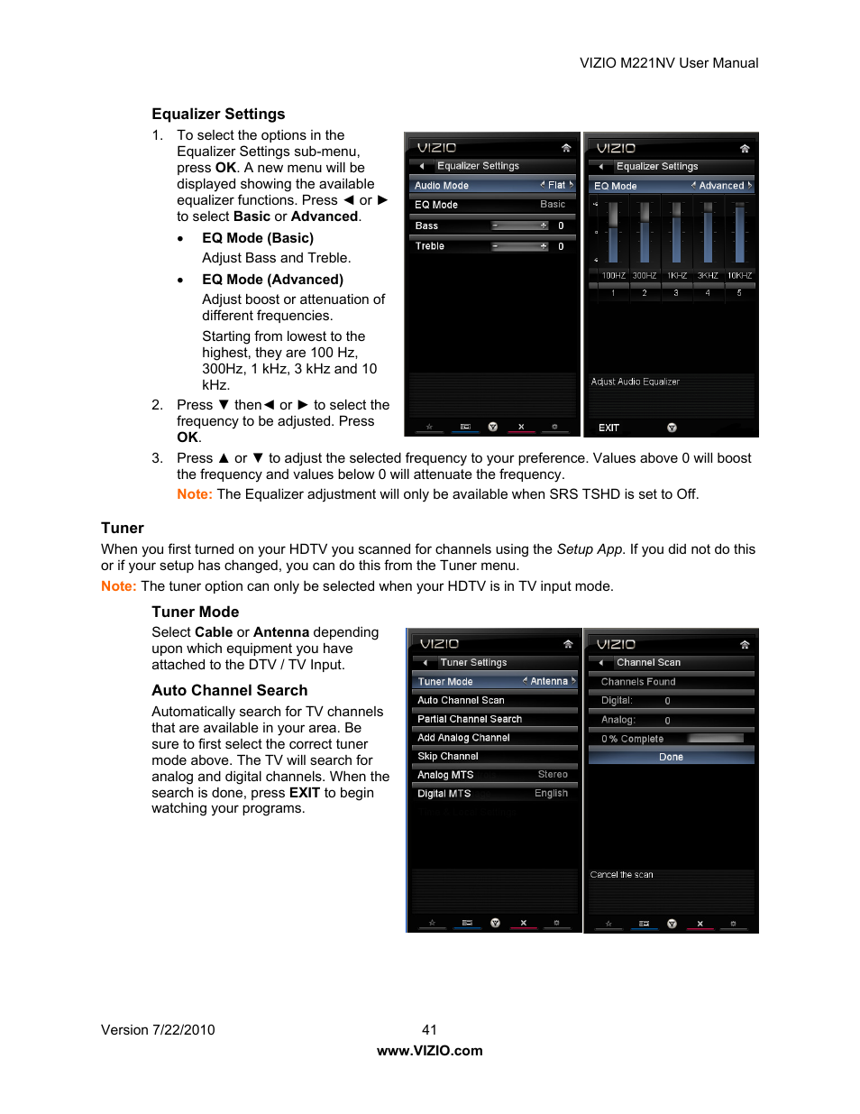 Vizio M221NV User Manual | Page 41 / 60