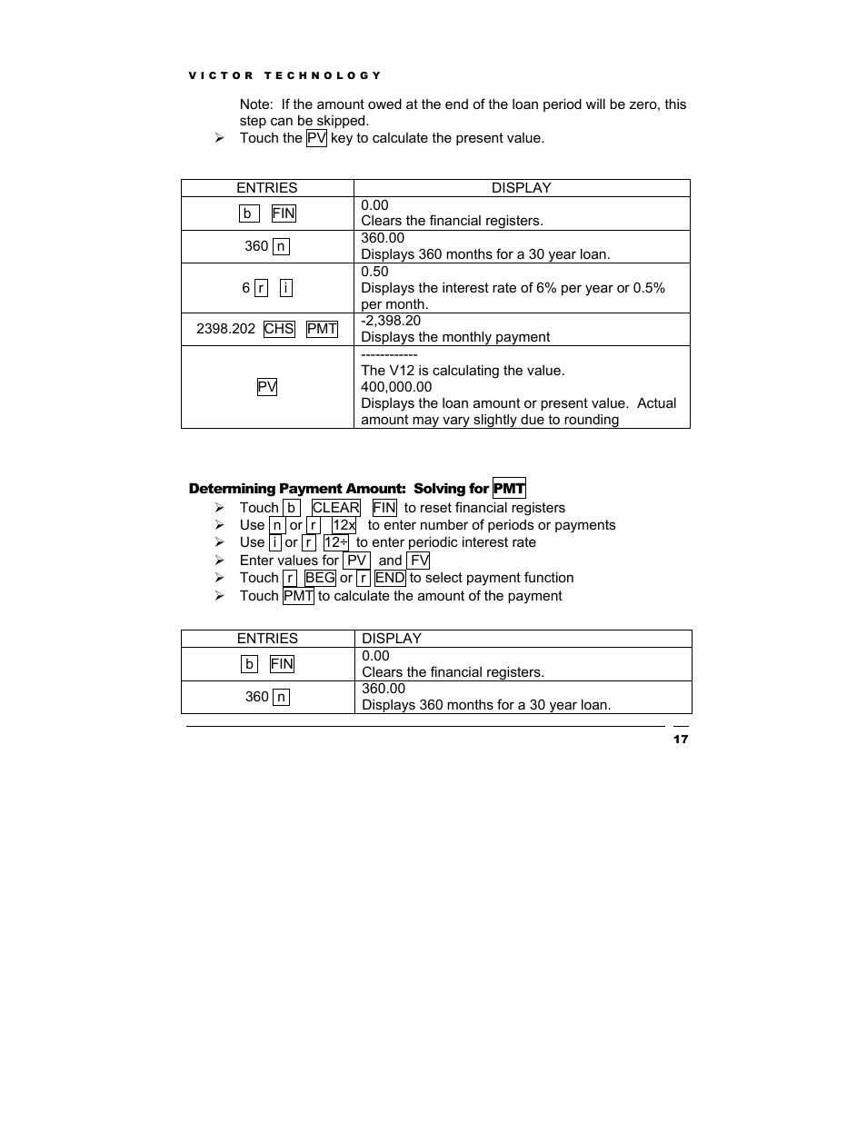 Victor Technology V12 User Manual | Page 17 / 73
