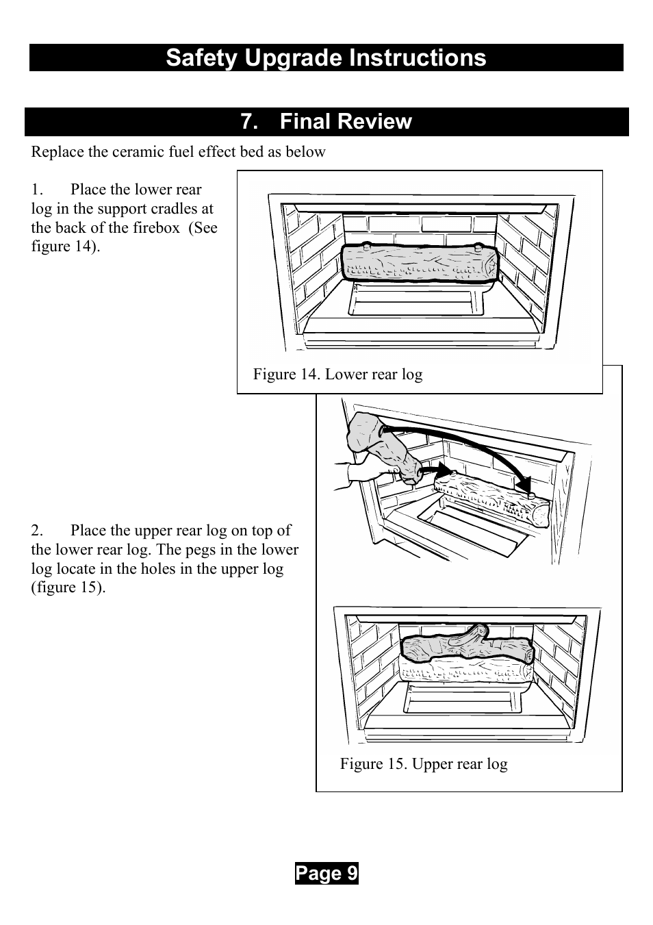 Final review, Safety upgrade instructions | Valor Auto Companion Inc. Valor Legend Ultra 837 AN User Manual | Page 9 / 12