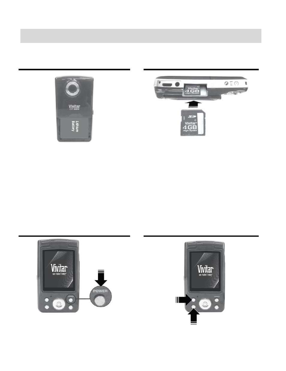 Initial camera setup | Vivitar DVR 805HD User Manual | Page 5 / 48