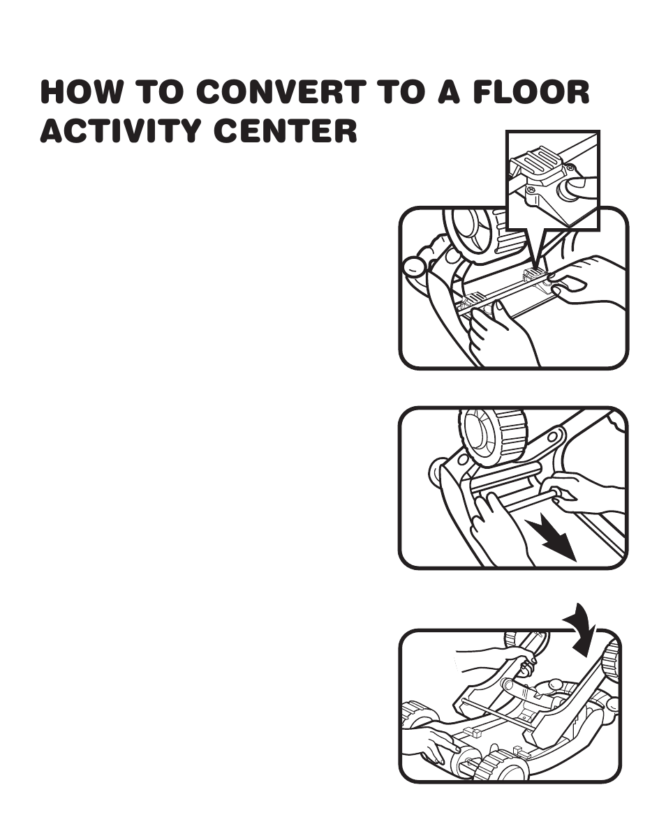 How to convert to a floor activity center | VTech LITTLE SMART User Manual | Page 9 / 20