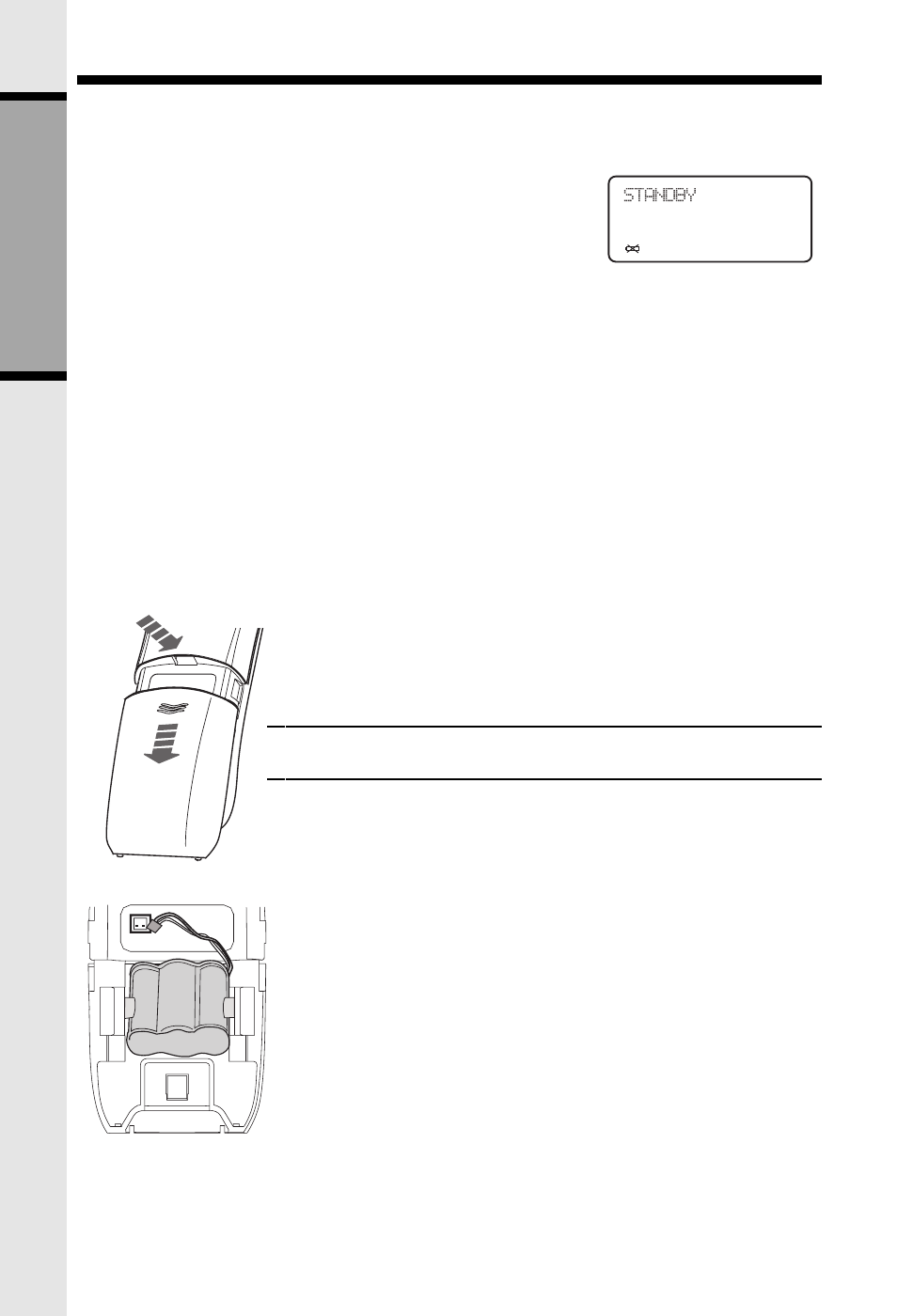 Installation of battery pack in handset, Getting st ar ted | VTech VT 9122 User Manual | Page 6 / 25