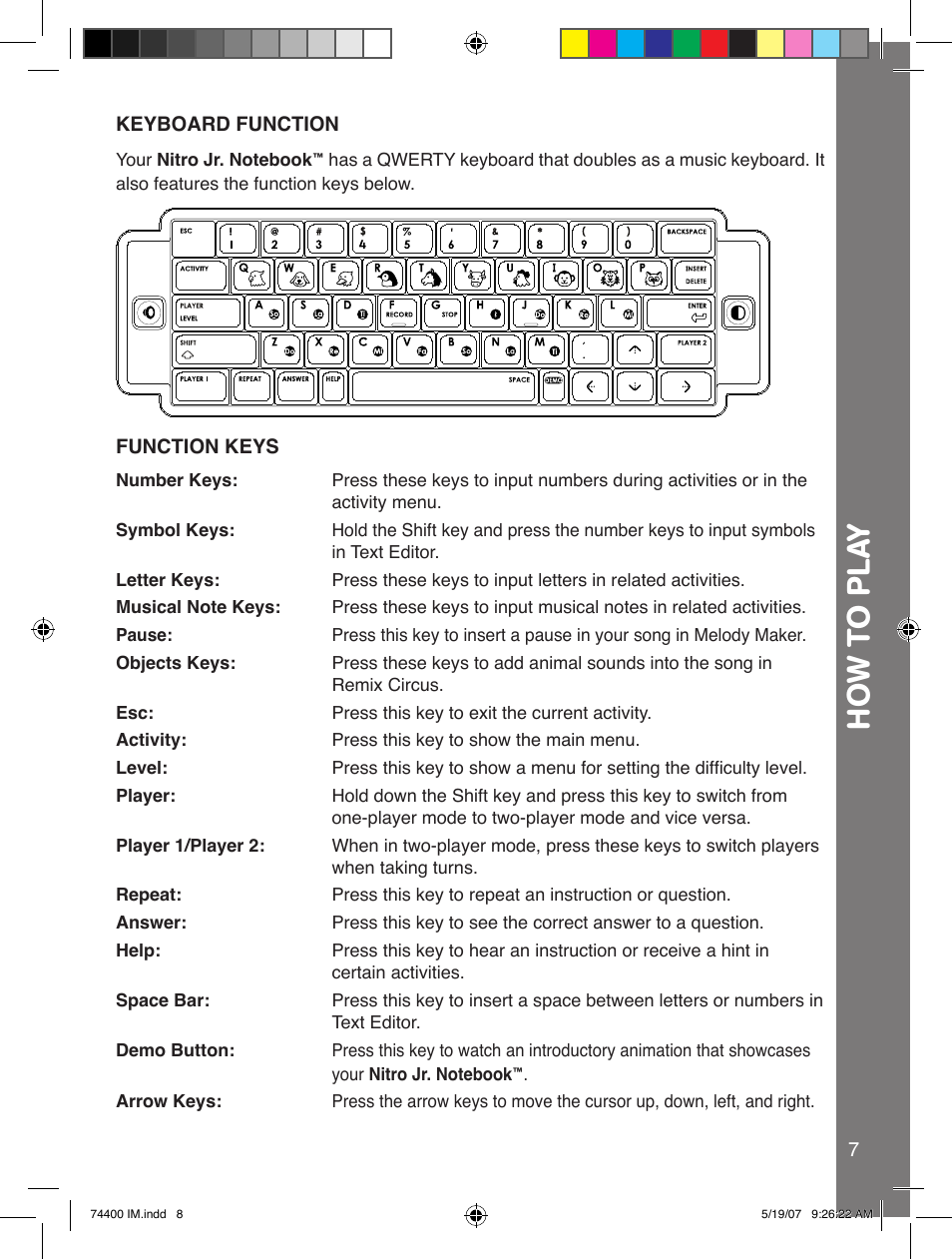 How t o pl ay | VTech 91-02239-001 User Manual | Page 8 / 16