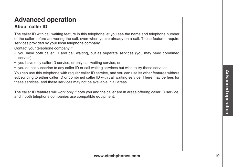 Advanced operation | VTech I6717 User Manual | Page 22 / 48