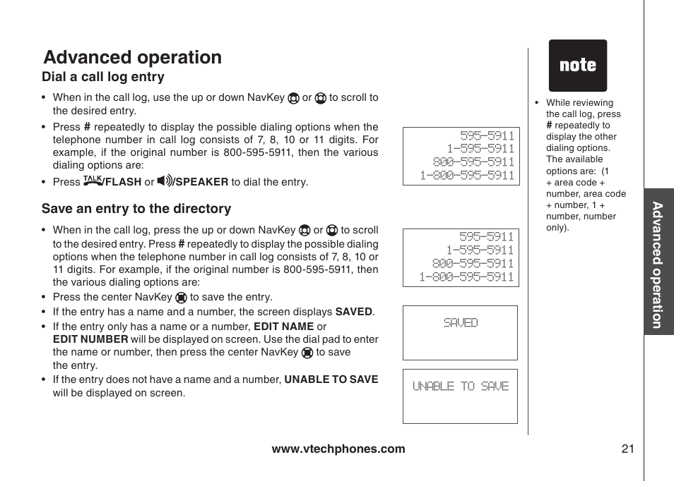 Advanced operation | VTech I6717 User Manual | Page 24 / 48