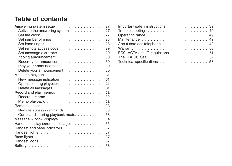 VTech I6767 User Manual | Page 3 / 60