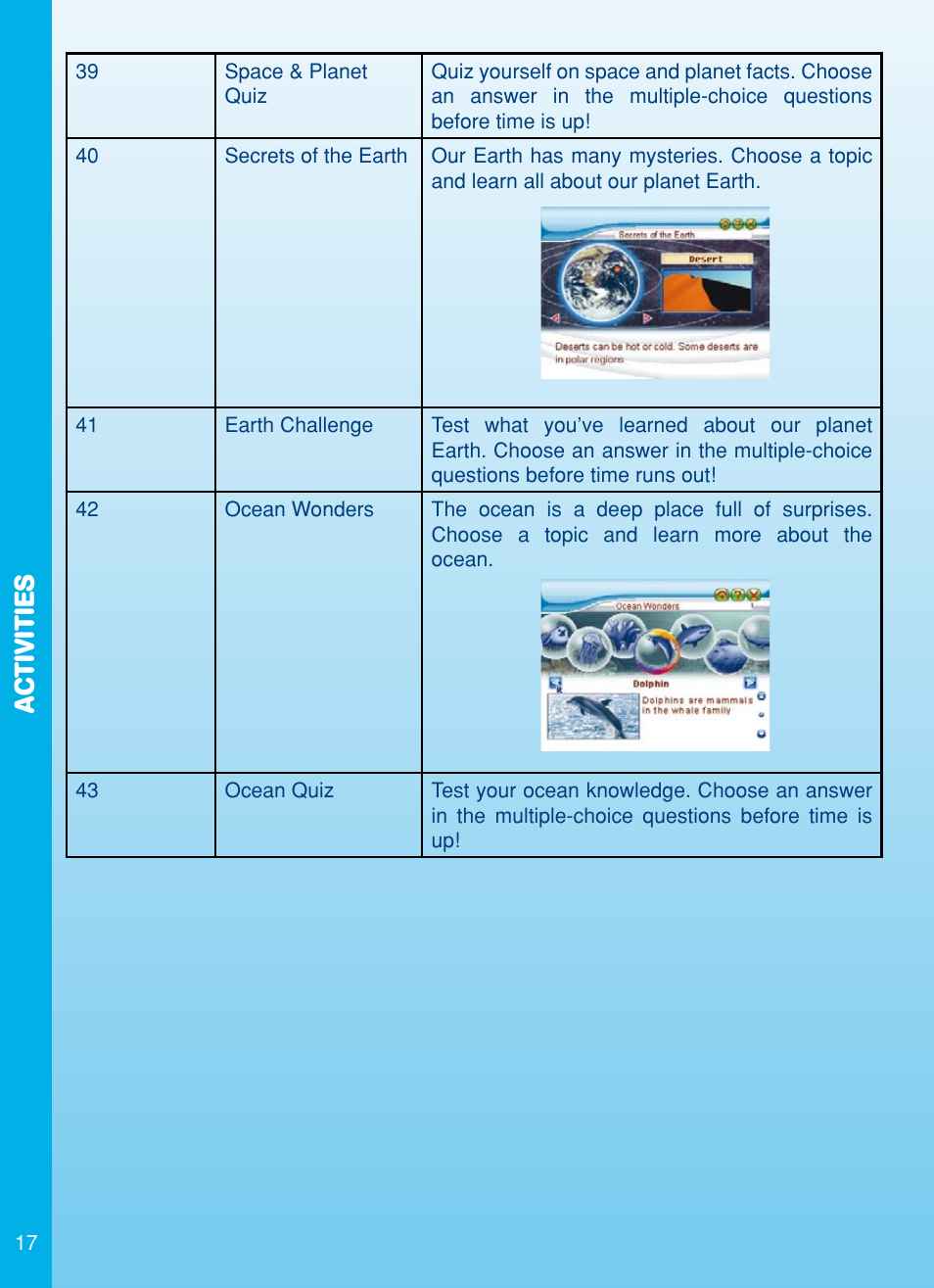 Activities | VTech Color Blast Notebook User Manual | Page 18 / 24