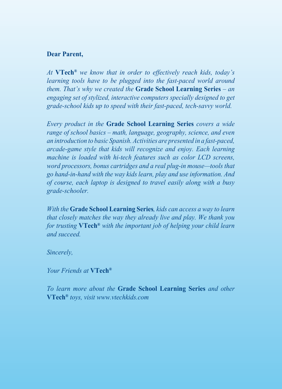 VTech Color Blast Notebook User Manual | Page 2 / 24