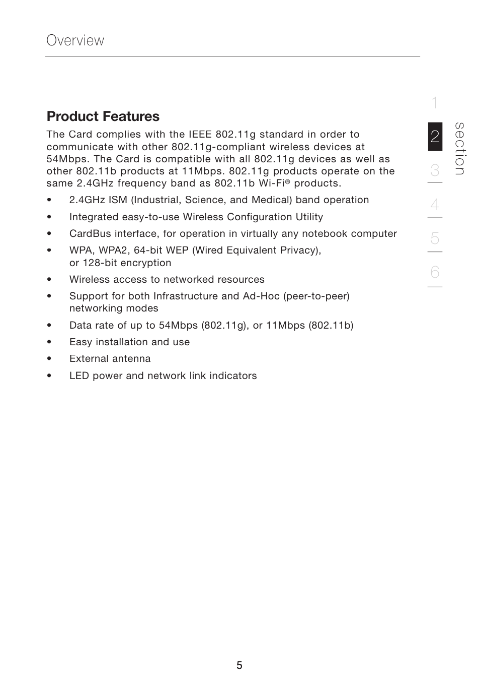 Se c tio n, Introduction, Overview | Verizon VZ4010 User Manual | Page 7 / 39