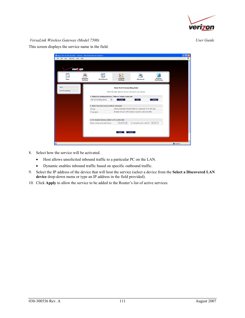 Verizon 7500 User Manual | Page 111 / 186