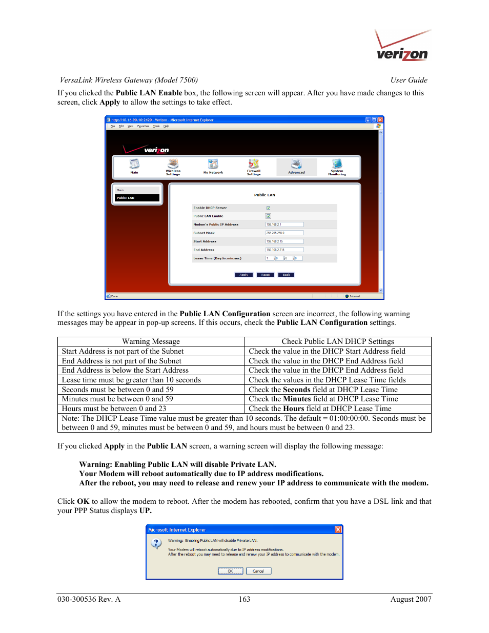 Verizon 7500 User Manual | Page 163 / 186