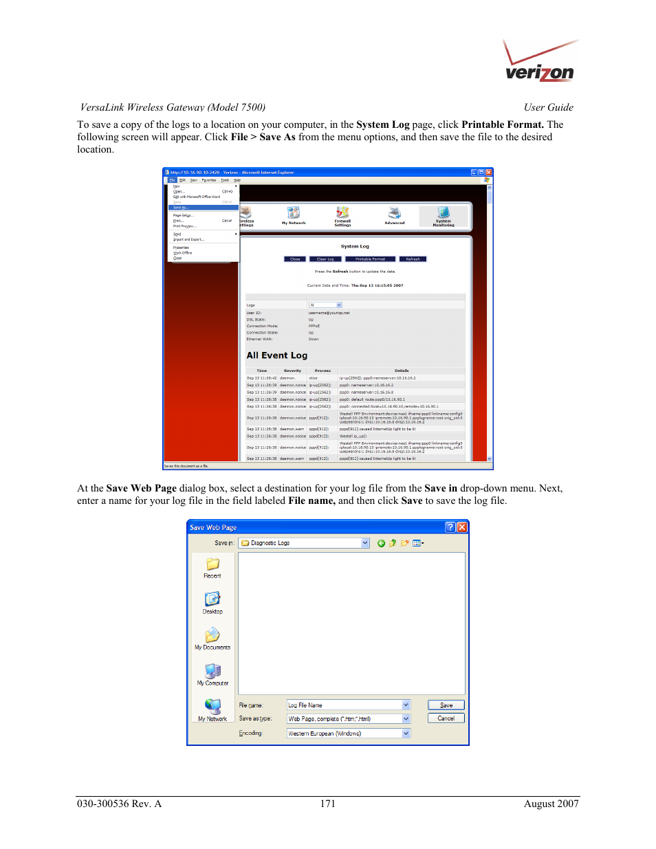 Verizon 7500 User Manual | Page 171 / 186