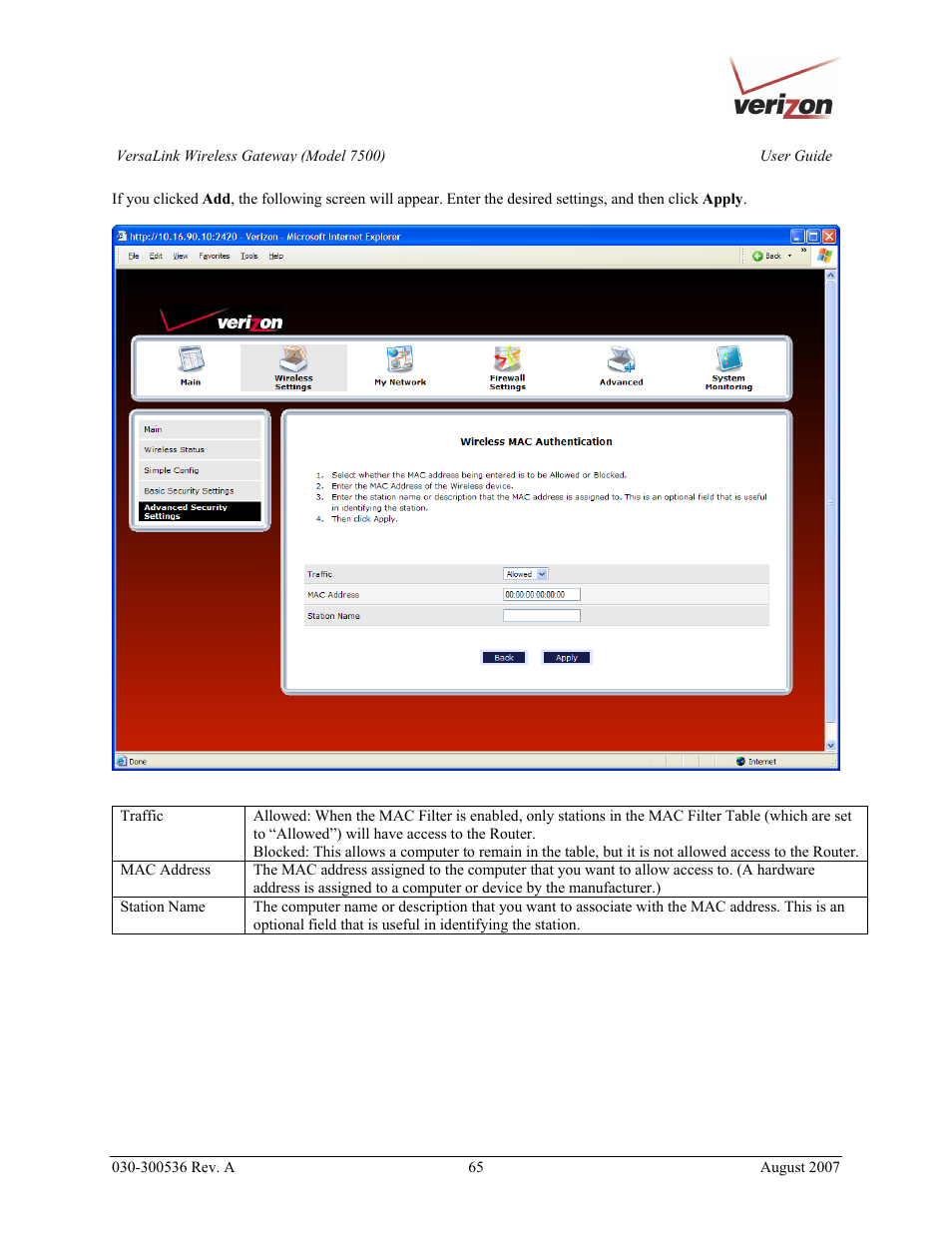 Verizon 7500 User Manual | Page 65 / 186