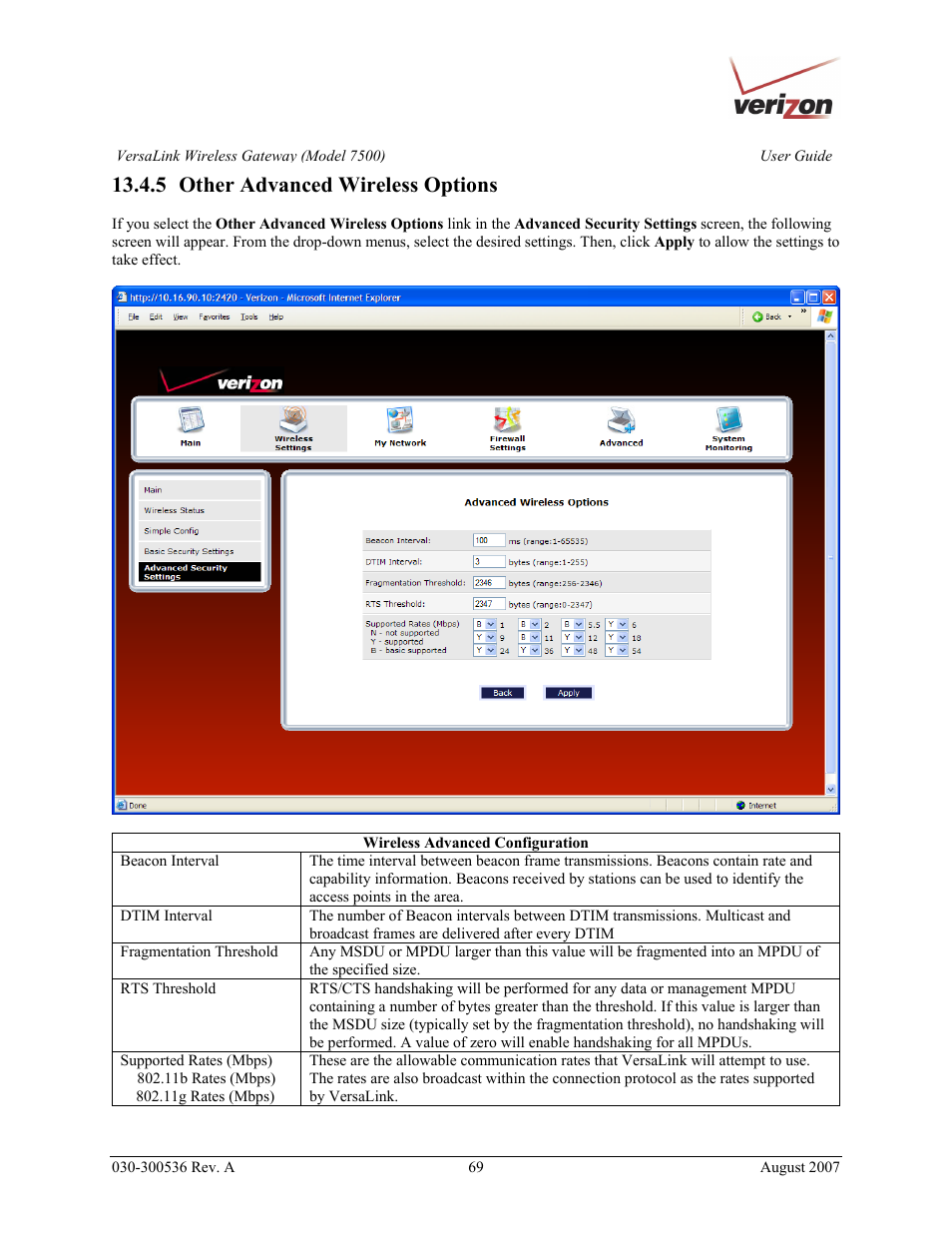 5 other advanced wireless options | Verizon 7500 User Manual | Page 69 / 186