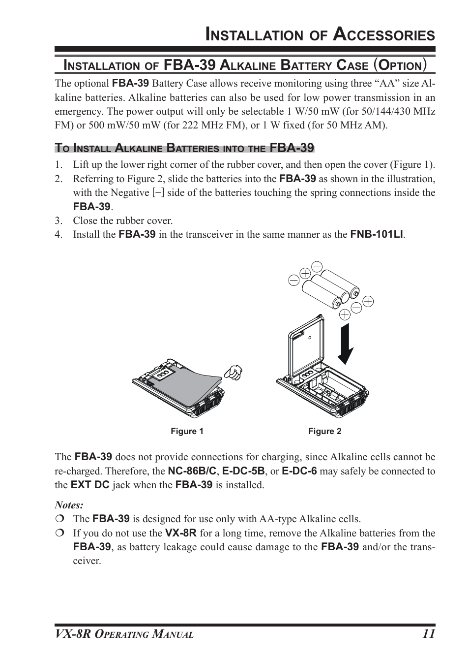 Fba-39 a | Vertex Standard VX-8R User Manual | Page 13 / 172