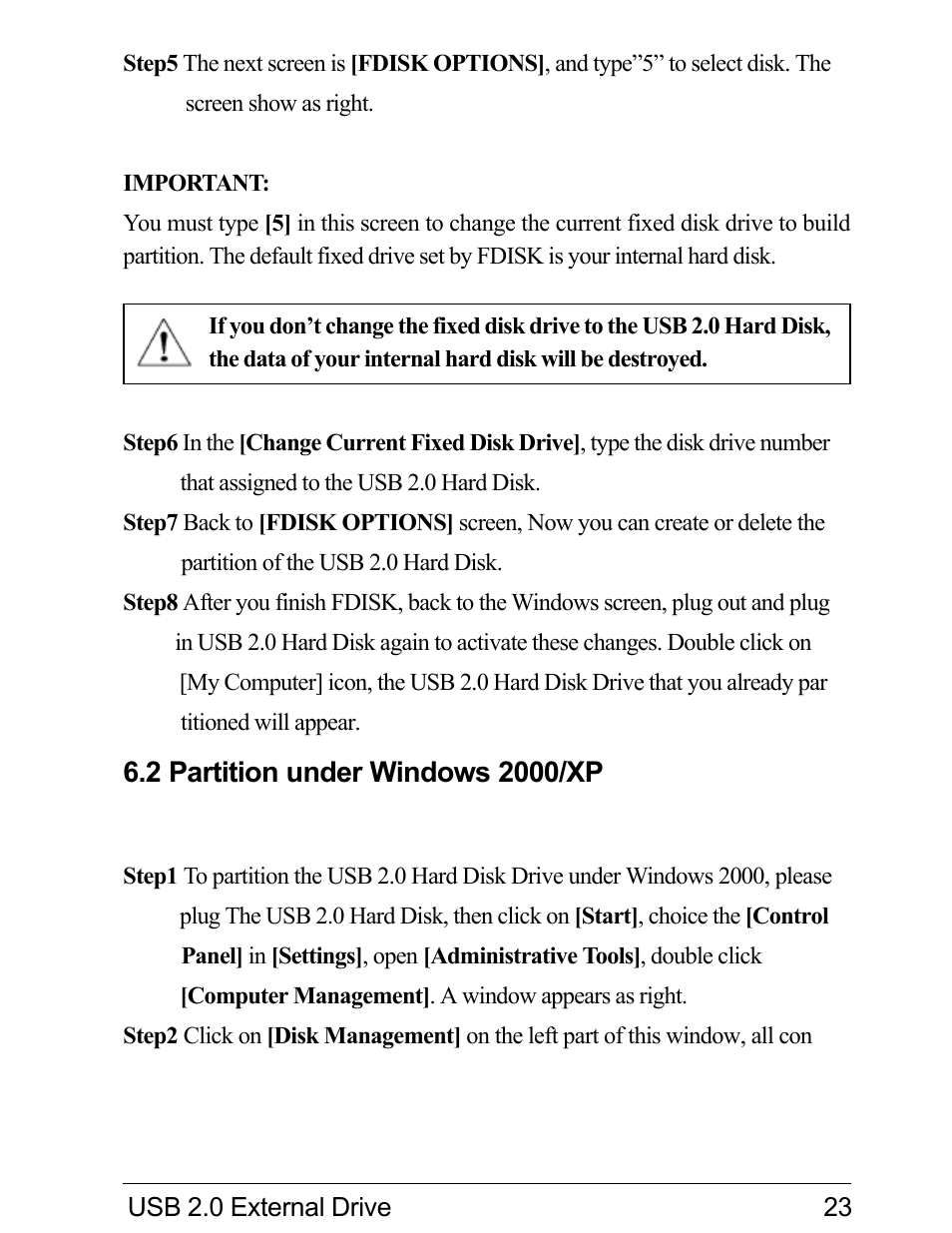 VIPowER Hi-Speed External Drive USB 2.0 User Manual | Page 25 / 27