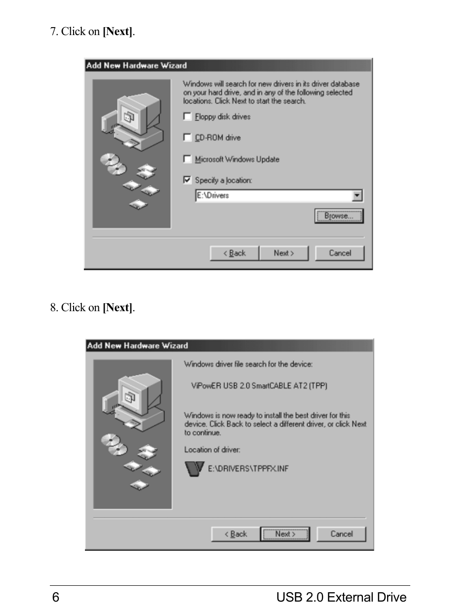 VIPowER Hi-Speed External Drive USB 2.0 User Manual | Page 8 / 27