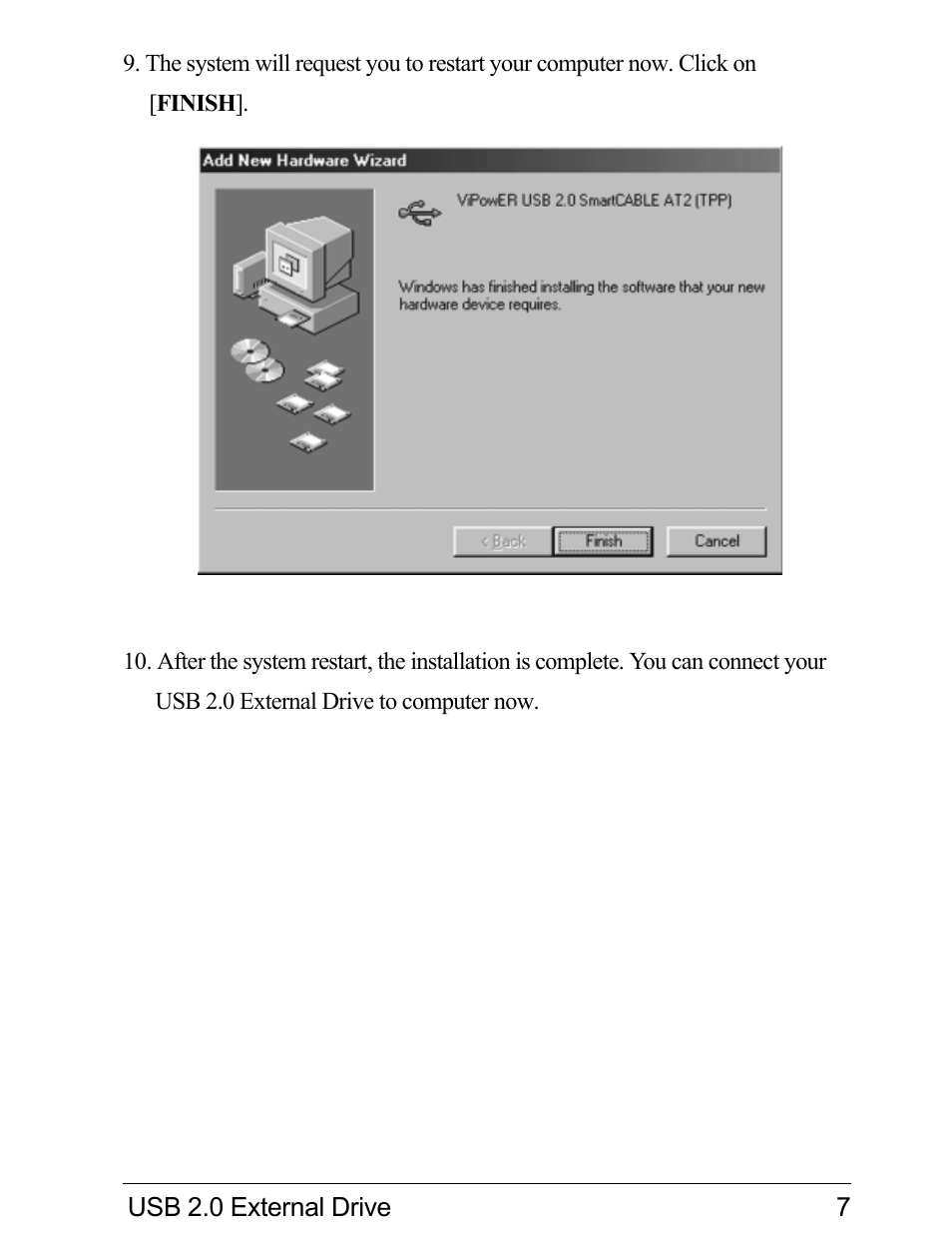 VIPowER Hi-Speed External Drive USB 2.0 User Manual | Page 9 / 27