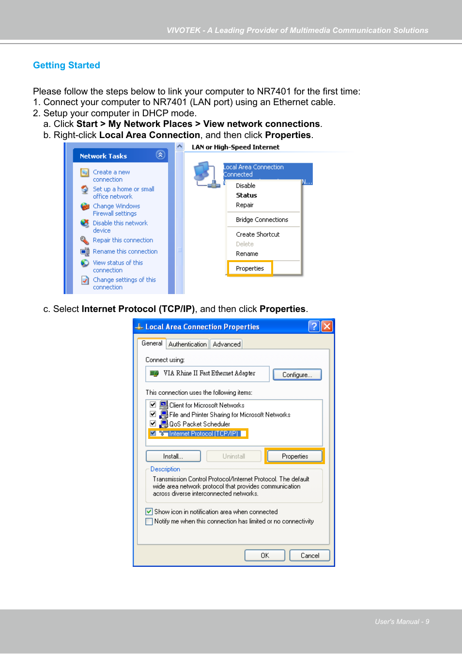 Vivotek NR7401 User Manual | Page 9 / 51