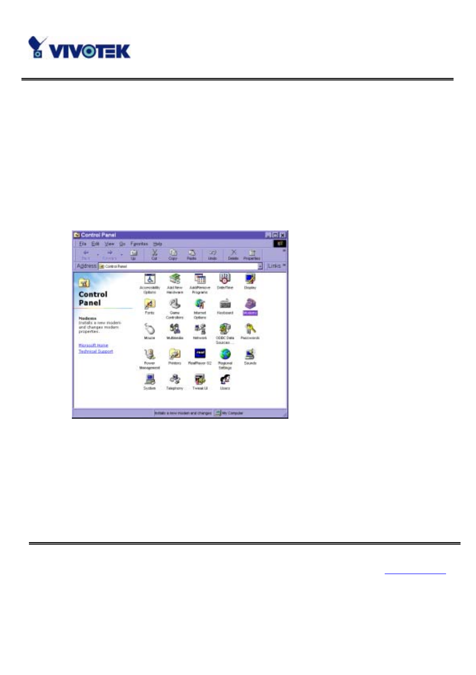 Software configuration, Install a new modem | Vivotek IP3111/IP3121 User Manual | Page 26 / 90