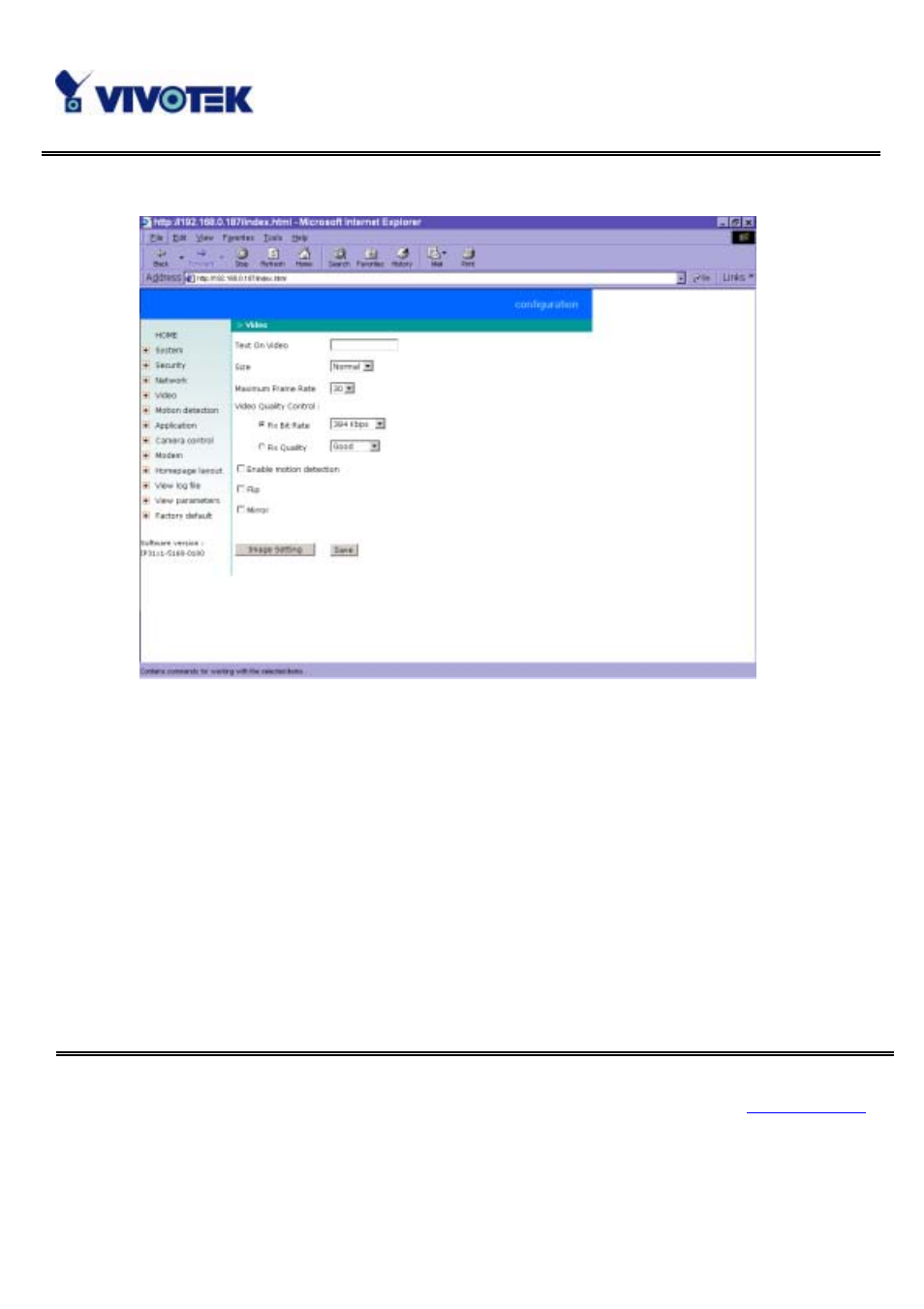 Video codec parameters | Vivotek IP3111/IP3121 User Manual | Page 49 / 90
