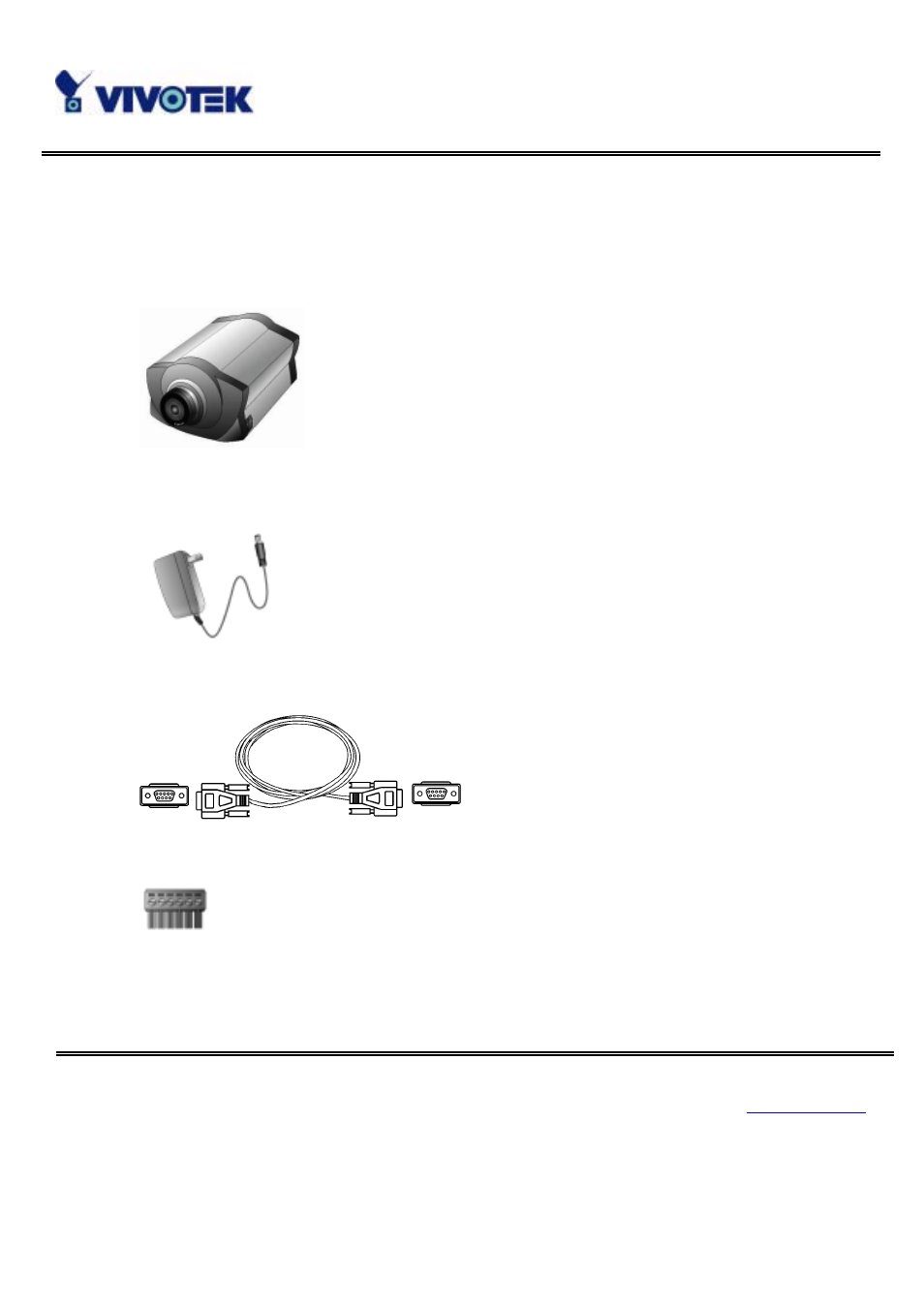 Package contents | Vivotek IP3111/IP3121 User Manual | Page 7 / 90