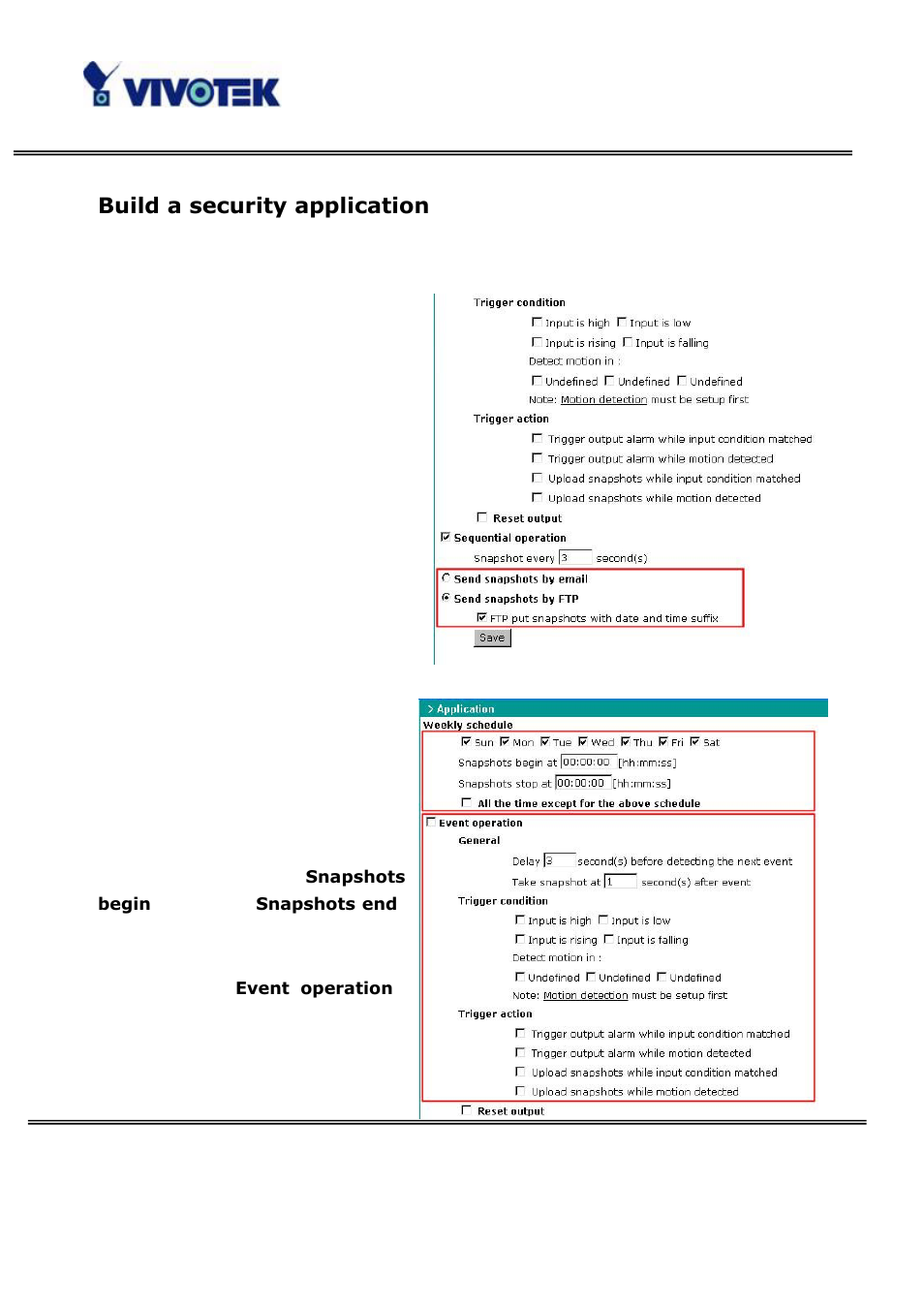 Build a security application | Vivotek VS3100P User Manual | Page 34 / 69