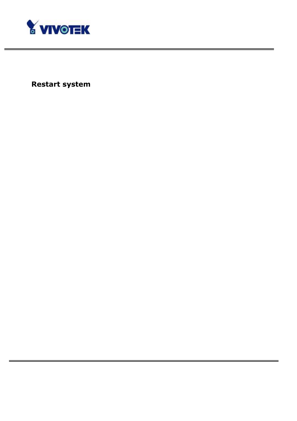 Restart system | Vivotek VS3100P User Manual | Page 57 / 69