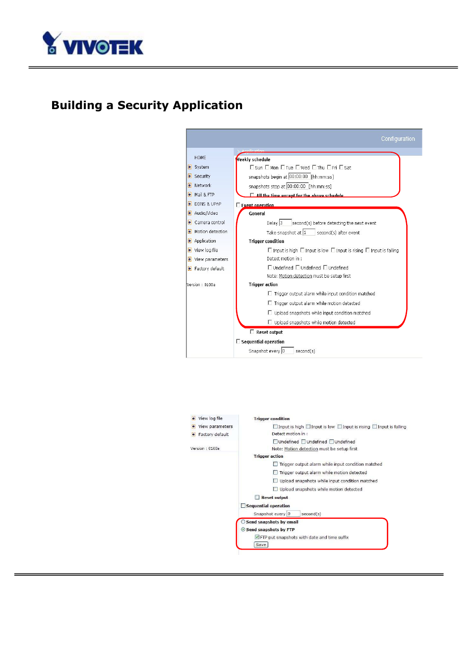 Building a security application | Vivotek PT3114 User Manual | Page 29 / 70