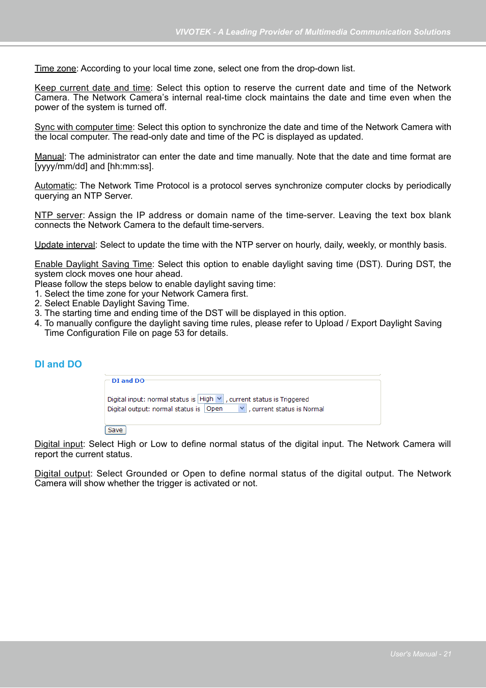 Vivotek IP7133 (WIRED) User Manual | Page 21 / 90