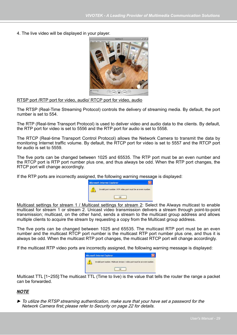 Vivotek IP7133 (WIRED) User Manual | Page 29 / 90