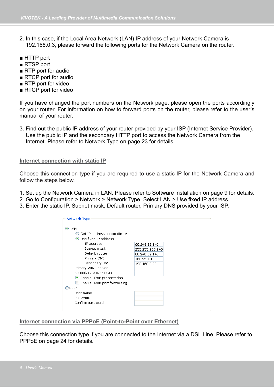 Vivotek IP7133 (WIRED) User Manual | Page 8 / 90