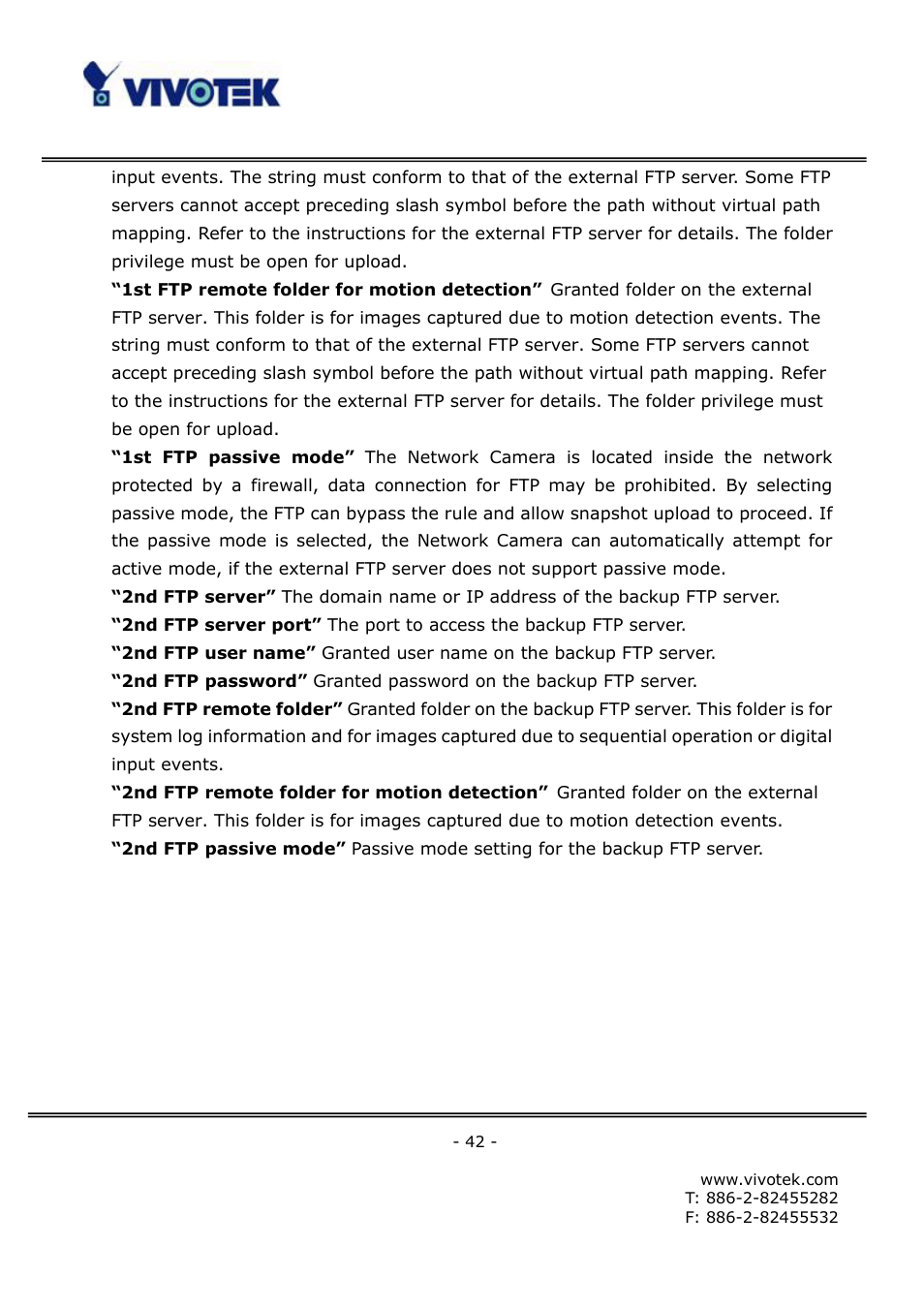 Vivotek FD6111V User Manual | Page 46 / 93