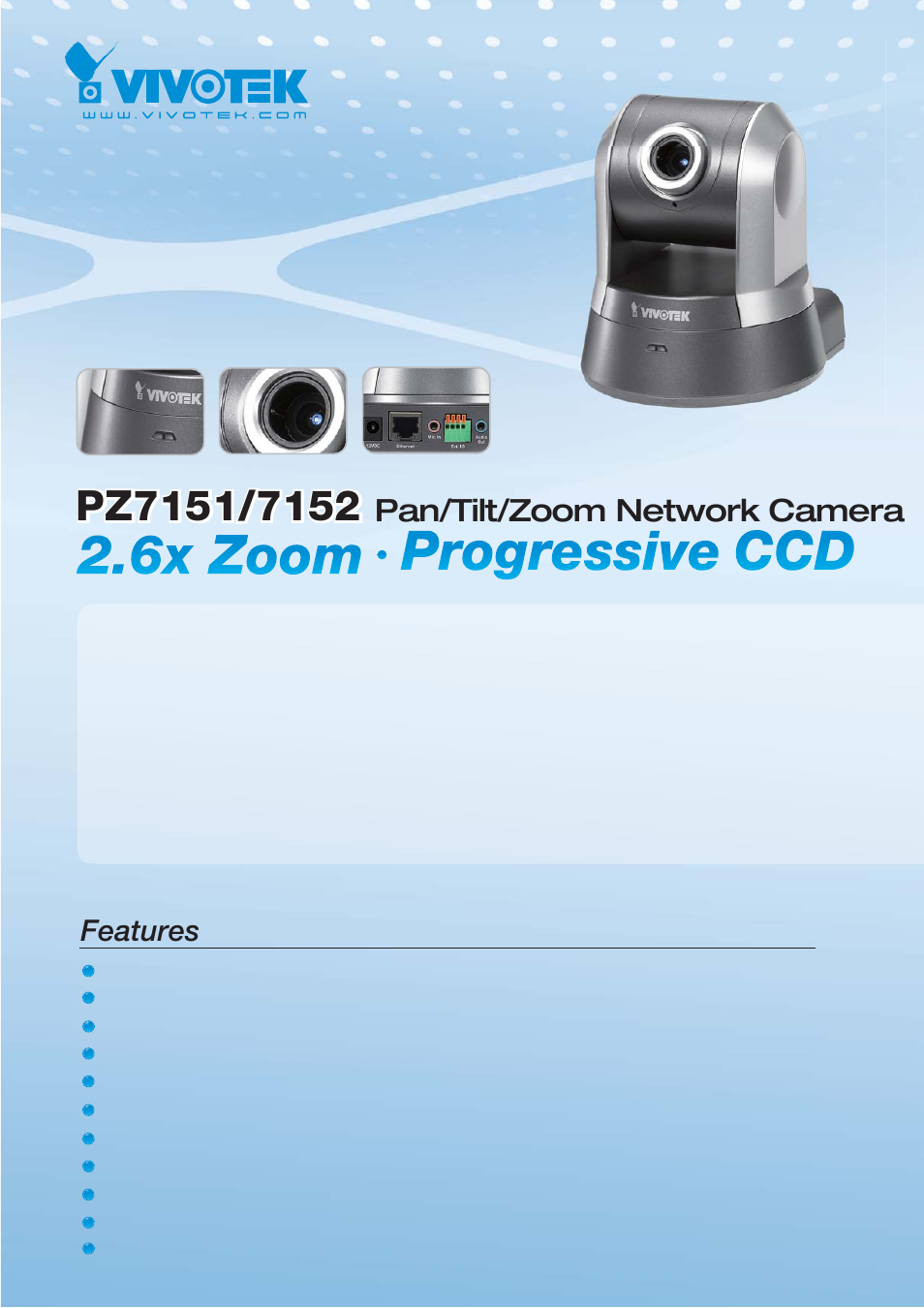 Vivotek PZ7152 User Manual | 2 pages