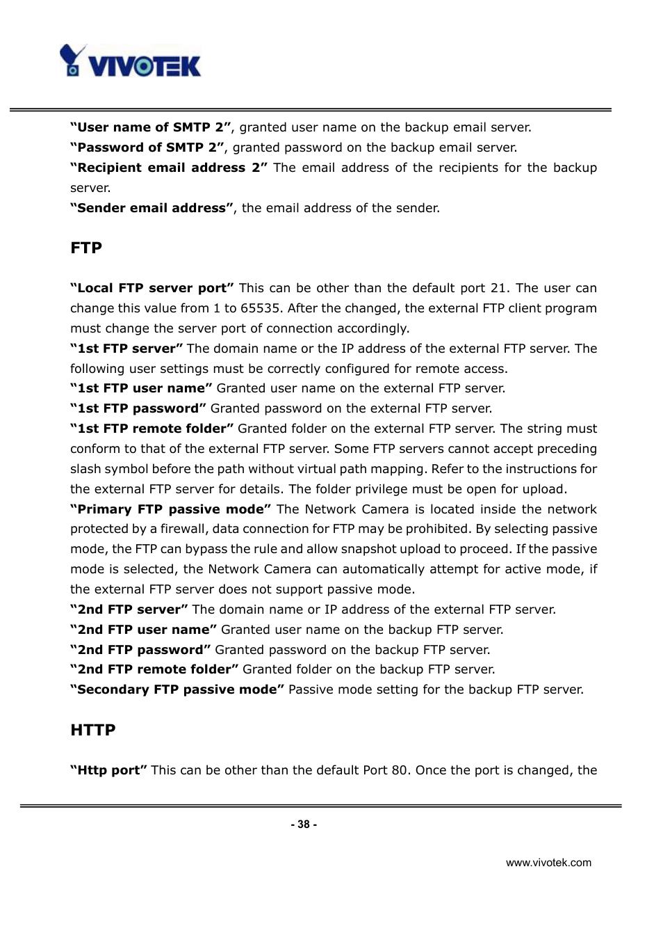 Vivotek IP3112/IP3122 User Manual | Page 39 / 65