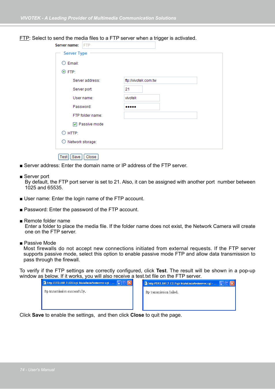 Vivotek FD7141(V) User Manual | Page 74 / 132