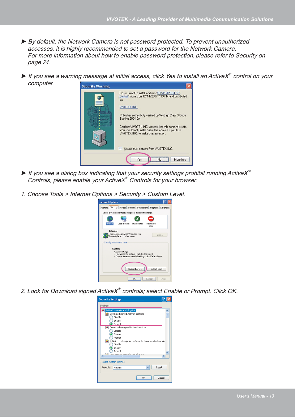 Vivotek IP7142 User Manual | Page 13 / 95