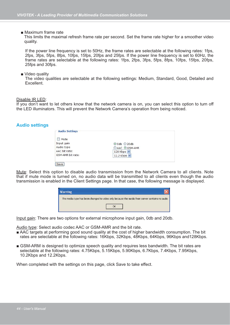 Vivotek IP7142 User Manual | Page 44 / 95