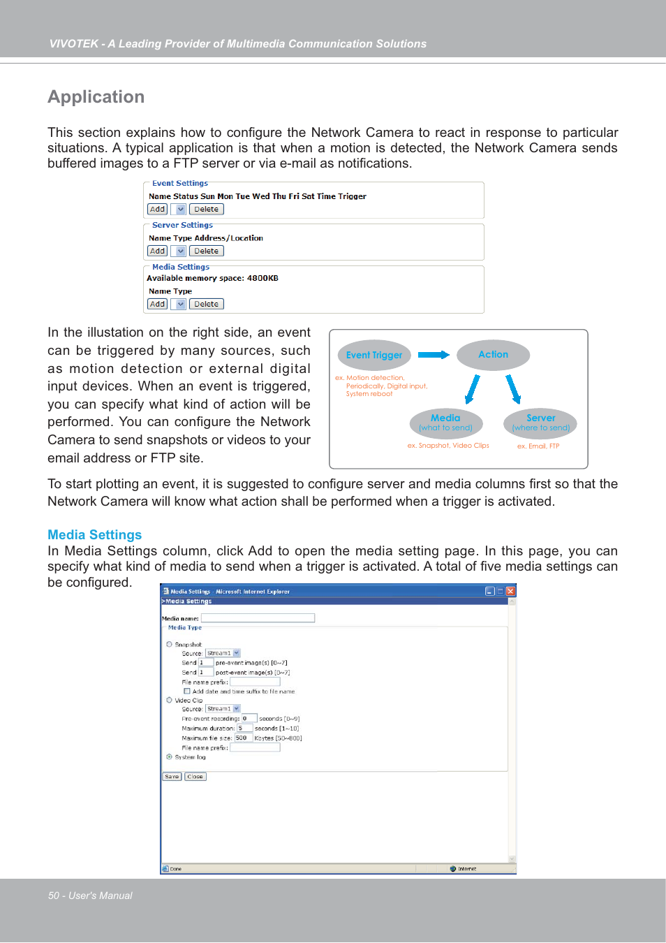 Application | Vivotek IP7142 User Manual | Page 50 / 95