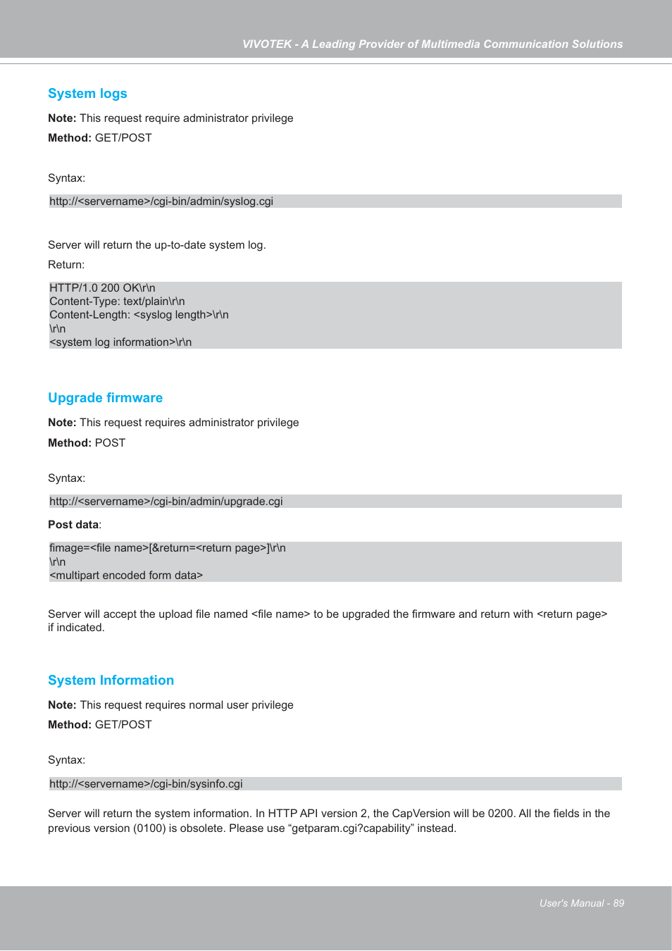 Vivotek IP7142 User Manual | Page 89 / 95