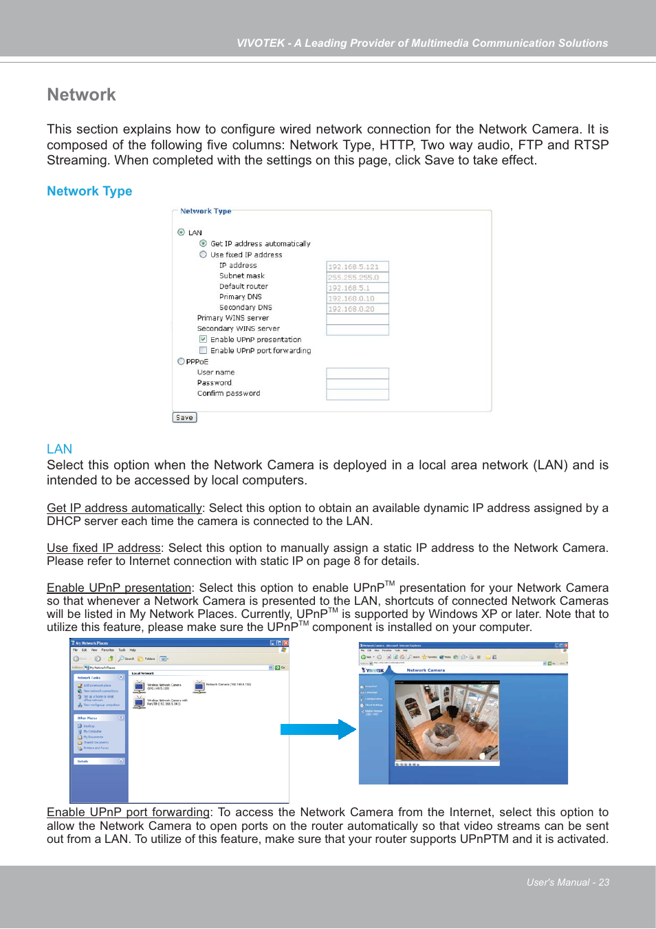 Network | Vivotek IP7133/IP7134 User Manual | Page 23 / 87