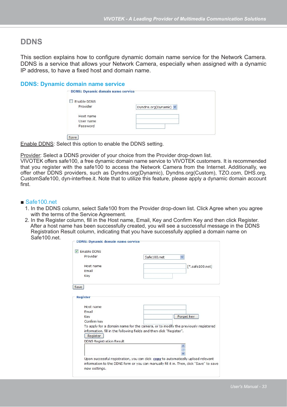 Ddns | Vivotek IP7133/IP7134 User Manual | Page 33 / 87