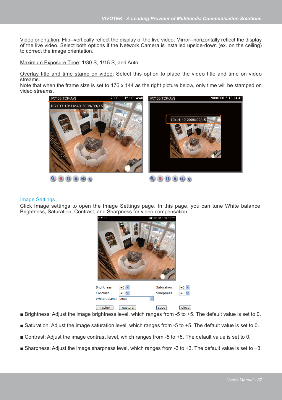 Vivotek IP7133/IP7134 User Manual | Page 37 / 87