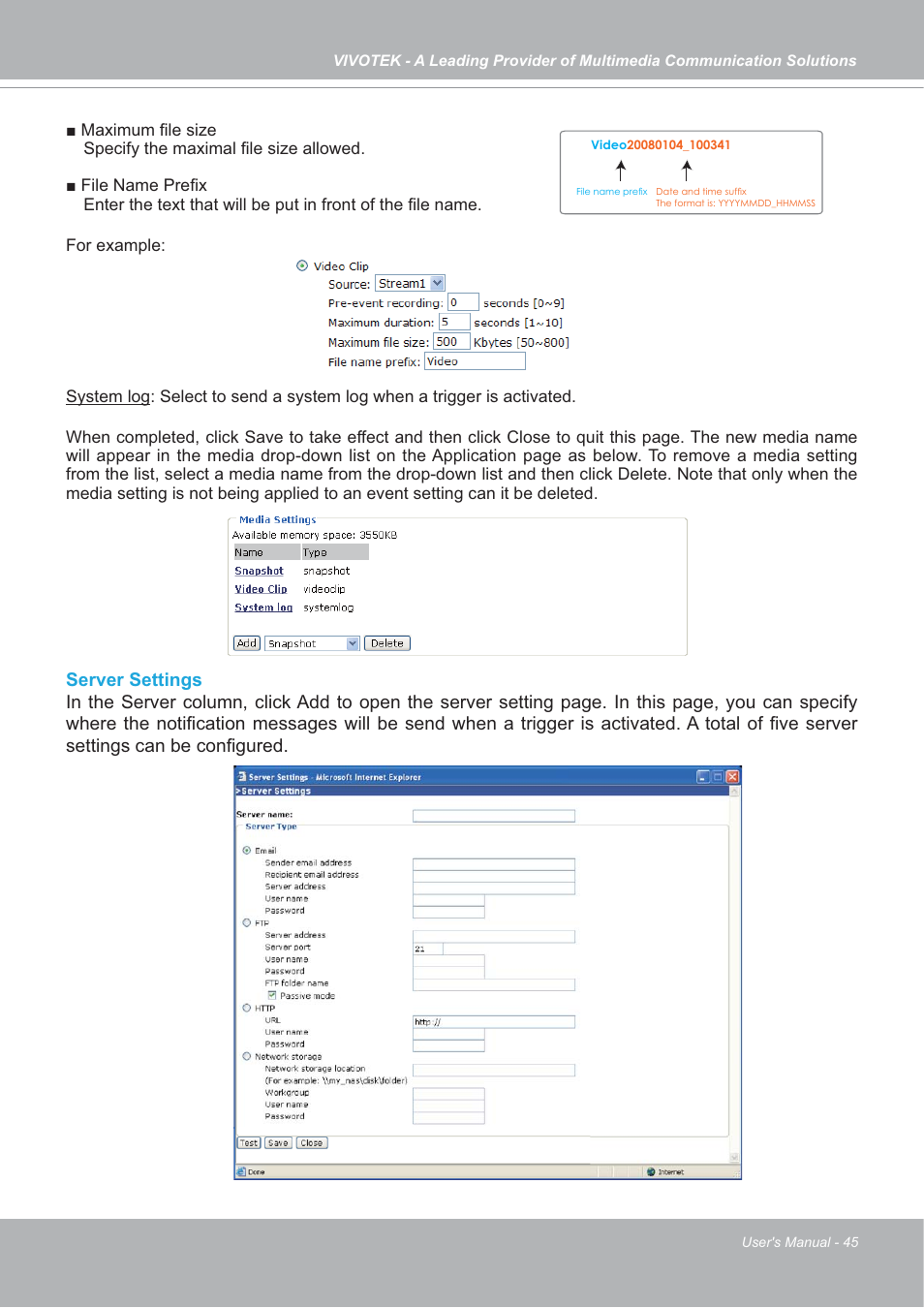 Vivotek IP7133/IP7134 User Manual | Page 45 / 87