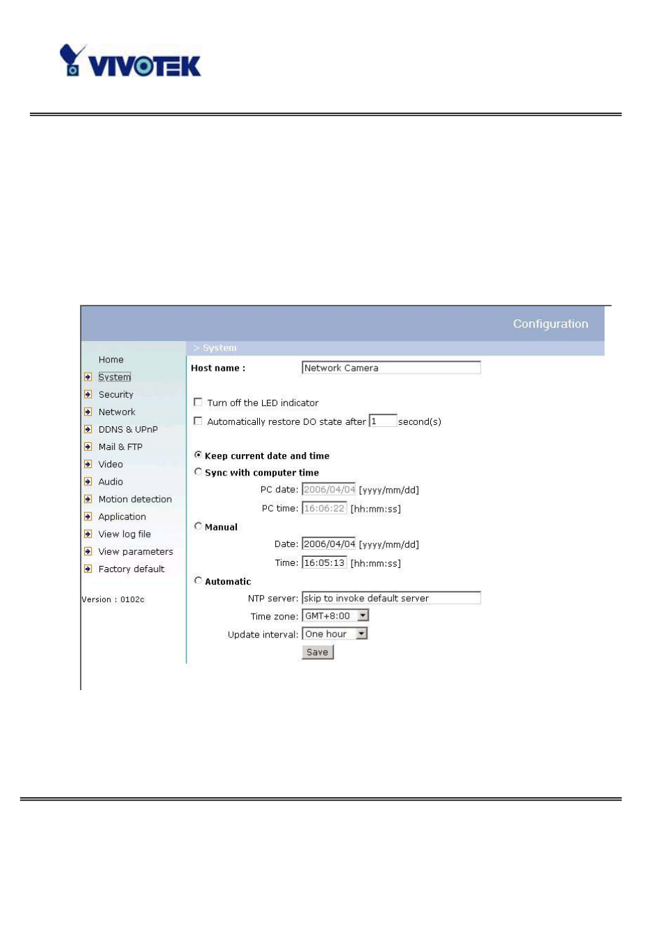 Definitions in configuration | Vivotek v User Manual | Page 32 / 91